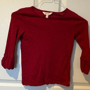 Matilda Jane Deep Red Long Sleeve Top